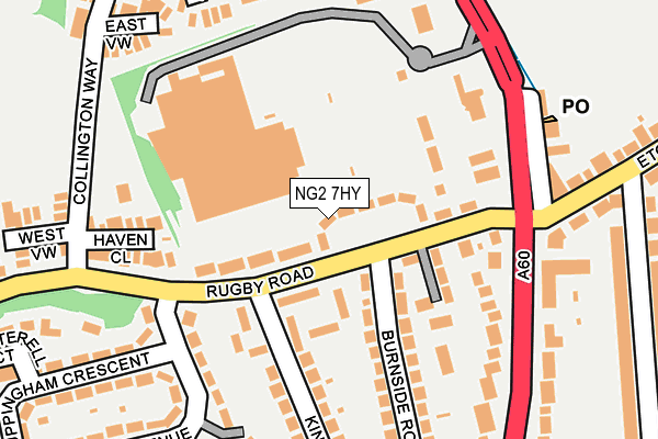 NG2 7HY map - OS OpenMap – Local (Ordnance Survey)