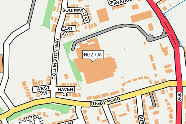 NG2 7JA map - OS OpenMap – Local (Ordnance Survey)