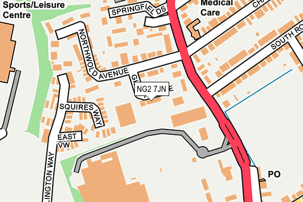 NG2 7JN map - OS OpenMap – Local (Ordnance Survey)