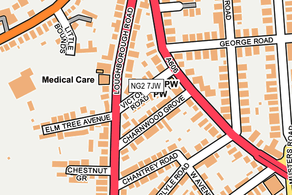 NG2 7JW map - OS OpenMap – Local (Ordnance Survey)