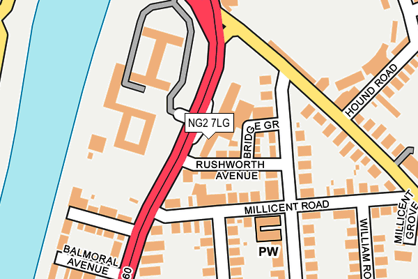 NG2 7LG map - OS OpenMap – Local (Ordnance Survey)