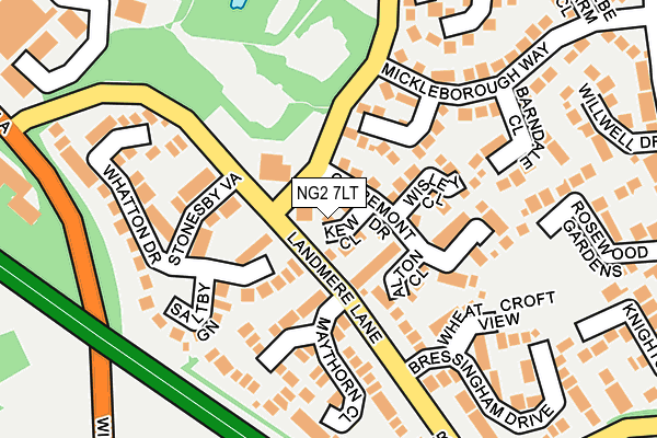 NG2 7LT map - OS OpenMap – Local (Ordnance Survey)