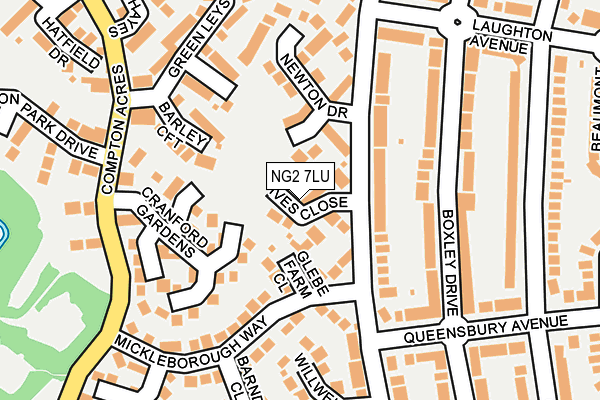 NG2 7LU map - OS OpenMap – Local (Ordnance Survey)