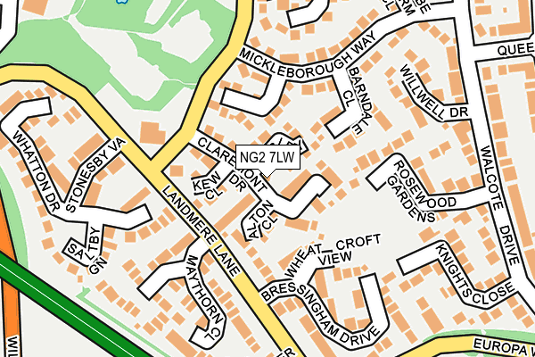 NG2 7LW map - OS OpenMap – Local (Ordnance Survey)