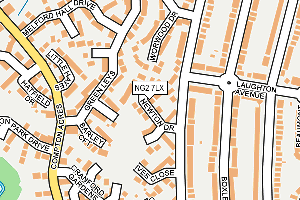 NG2 7LX map - OS OpenMap – Local (Ordnance Survey)