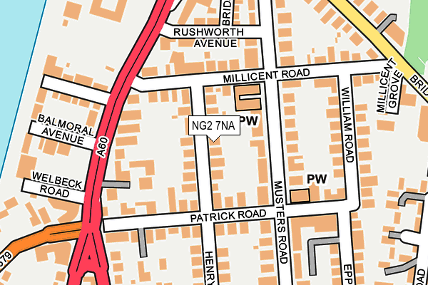 NG2 7NA map - OS OpenMap – Local (Ordnance Survey)