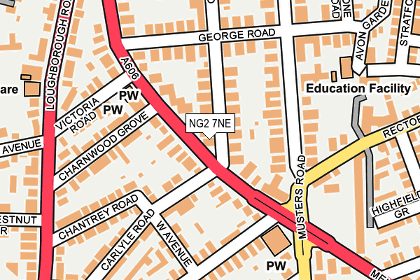 NG2 7NE map - OS OpenMap – Local (Ordnance Survey)