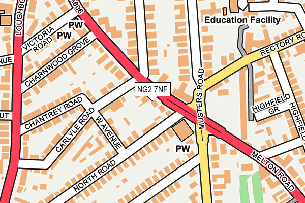 NG2 7NF map - OS OpenMap – Local (Ordnance Survey)