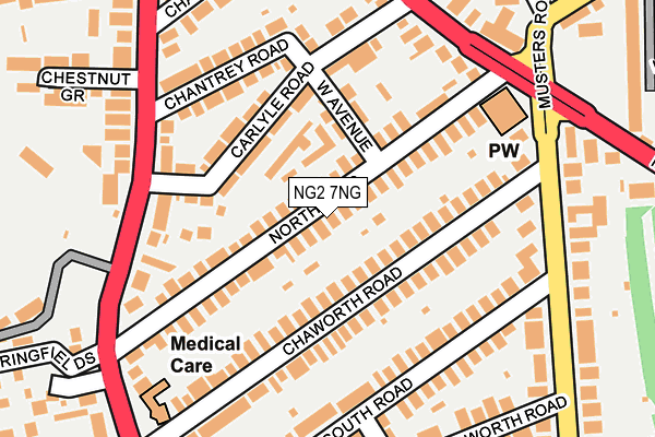 NG2 7NG map - OS OpenMap – Local (Ordnance Survey)