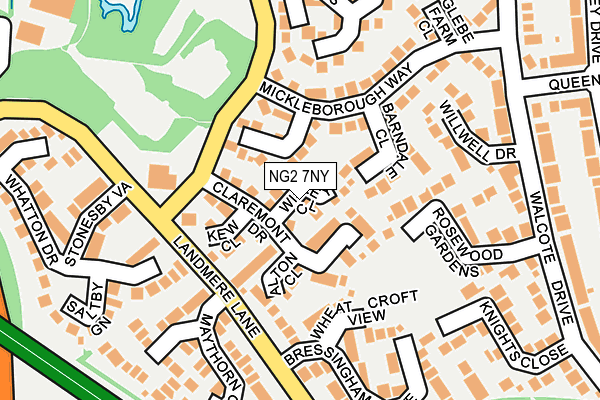 NG2 7NY map - OS OpenMap – Local (Ordnance Survey)