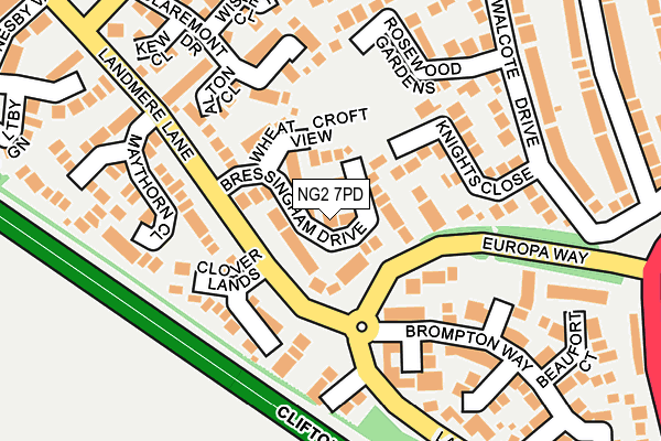 NG2 7PD map - OS OpenMap – Local (Ordnance Survey)