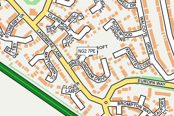 NG2 7PE map - OS OpenMap – Local (Ordnance Survey)