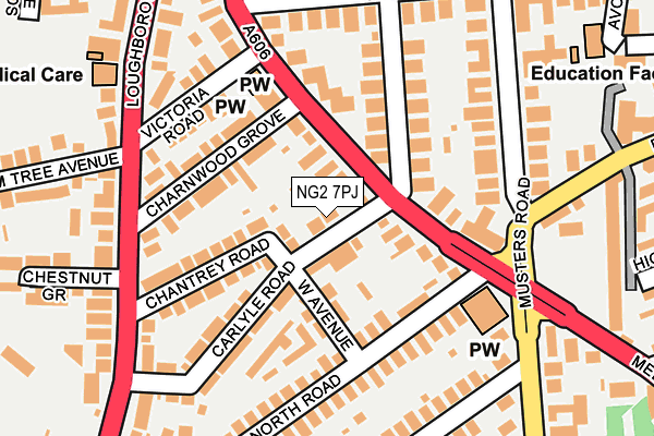 NG2 7PJ map - OS OpenMap – Local (Ordnance Survey)