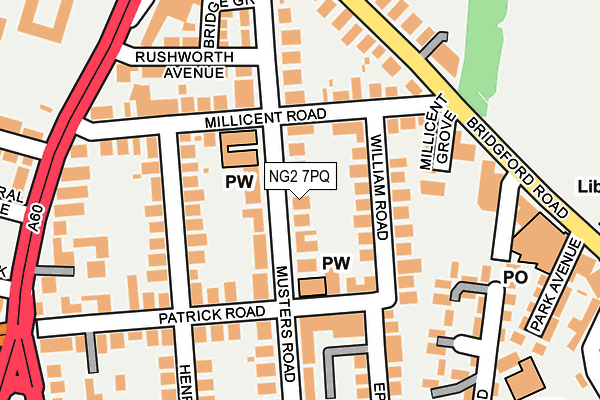 NG2 7PQ map - OS OpenMap – Local (Ordnance Survey)