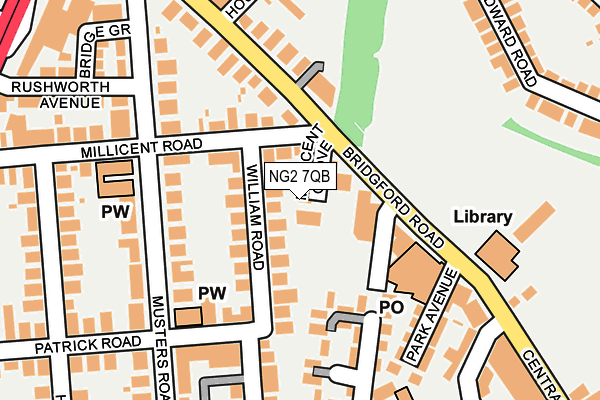 NG2 7QB map - OS OpenMap – Local (Ordnance Survey)