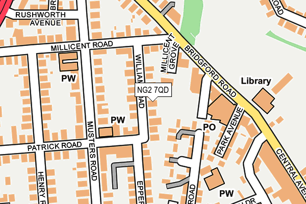 NG2 7QD map - OS OpenMap – Local (Ordnance Survey)