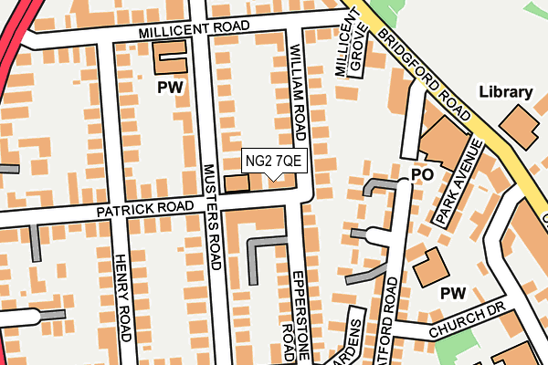 NG2 7QE map - OS OpenMap – Local (Ordnance Survey)