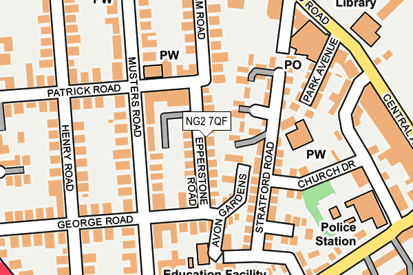 NG2 7QF map - OS OpenMap – Local (Ordnance Survey)
