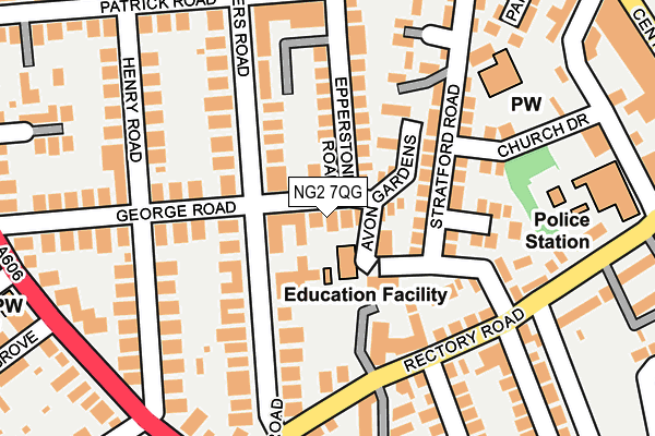 NG2 7QG map - OS OpenMap – Local (Ordnance Survey)