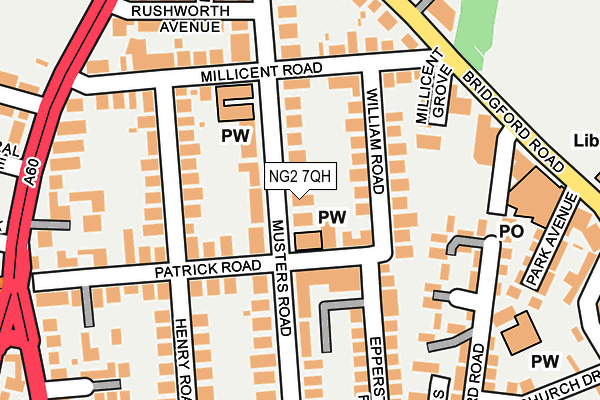 NG2 7QH map - OS OpenMap – Local (Ordnance Survey)