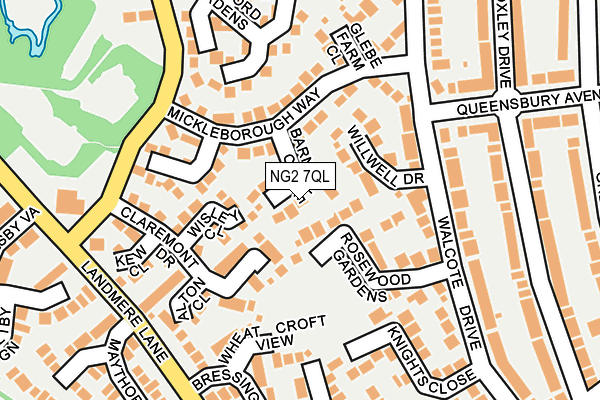NG2 7QL map - OS OpenMap – Local (Ordnance Survey)