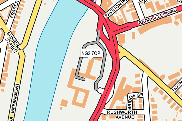 NG2 7QP map - OS OpenMap – Local (Ordnance Survey)