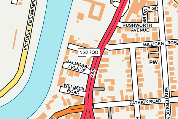 NG2 7QQ map - OS OpenMap – Local (Ordnance Survey)