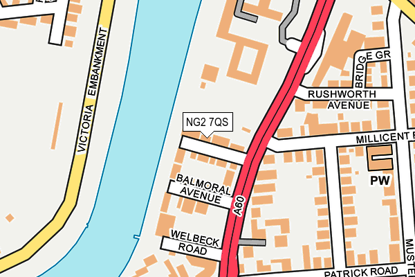 NG2 7QS map - OS OpenMap – Local (Ordnance Survey)