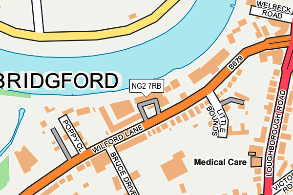 NG2 7RB map - OS OpenMap – Local (Ordnance Survey)