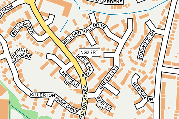 NG2 7RT map - OS OpenMap – Local (Ordnance Survey)