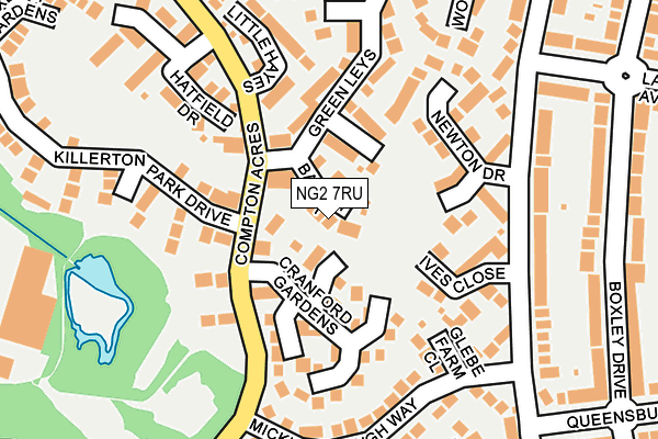 NG2 7RU map - OS OpenMap – Local (Ordnance Survey)