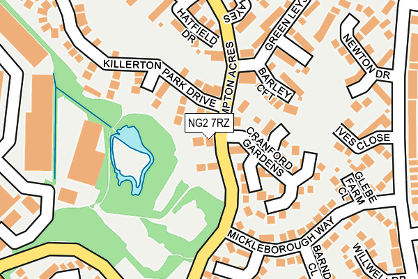 NG2 7RZ map - OS OpenMap – Local (Ordnance Survey)