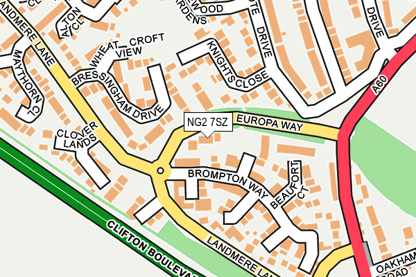 NG2 7SZ map - OS OpenMap – Local (Ordnance Survey)