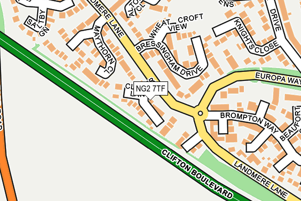 NG2 7TF map - OS OpenMap – Local (Ordnance Survey)