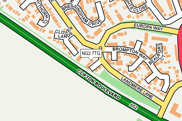 NG2 7TG map - OS OpenMap – Local (Ordnance Survey)