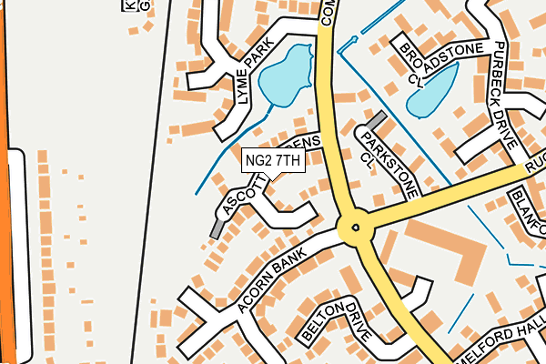 NG2 7TH map - OS OpenMap – Local (Ordnance Survey)