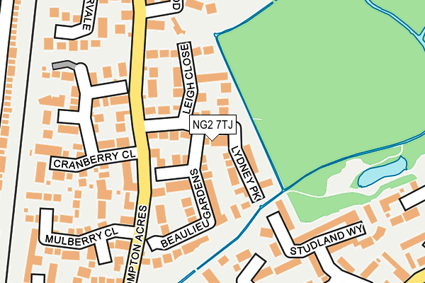 NG2 7TJ map - OS OpenMap – Local (Ordnance Survey)