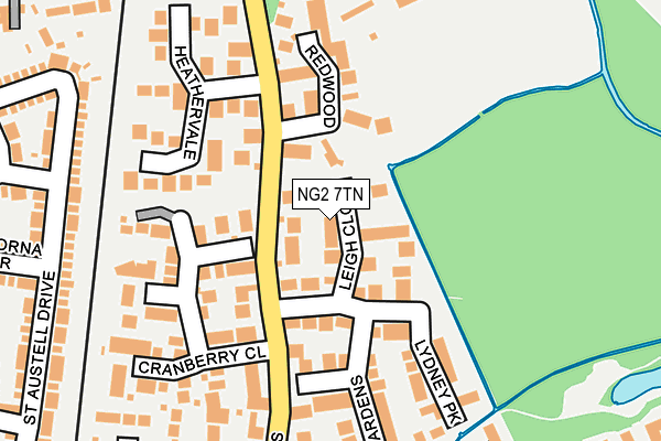 NG2 7TN map - OS OpenMap – Local (Ordnance Survey)