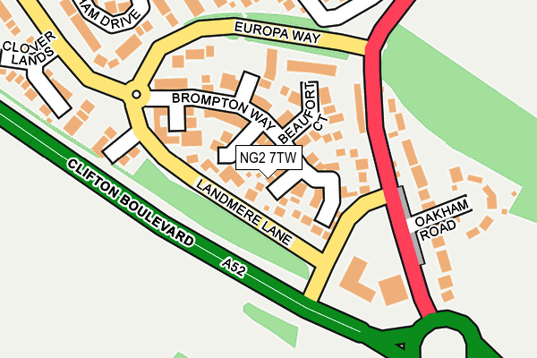 NG2 7TW map - OS OpenMap – Local (Ordnance Survey)