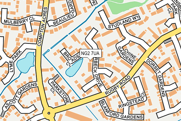 NG2 7UA map - OS OpenMap – Local (Ordnance Survey)