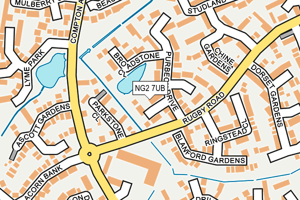 NG2 7UB map - OS OpenMap – Local (Ordnance Survey)