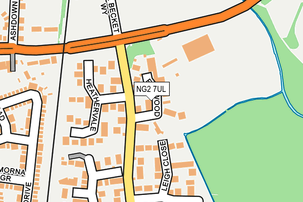 NG2 7UL map - OS OpenMap – Local (Ordnance Survey)