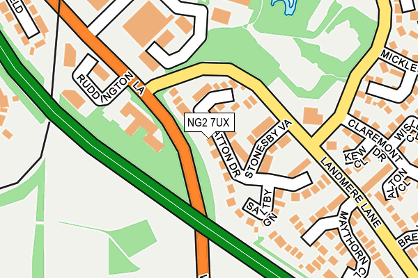 NG2 7UX map - OS OpenMap – Local (Ordnance Survey)