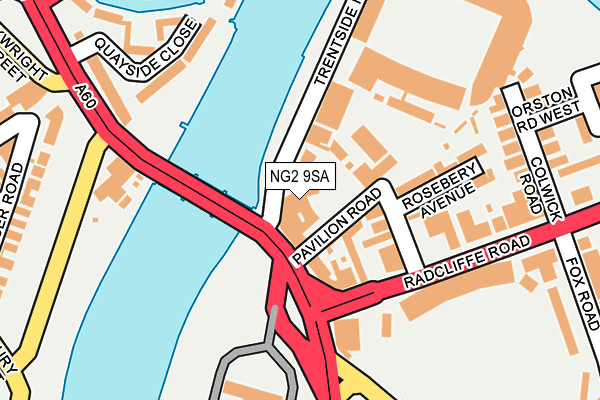 NG2 9SA map - OS OpenMap – Local (Ordnance Survey)