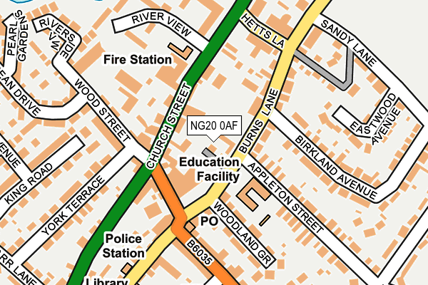 NG20 0AF map - OS OpenMap – Local (Ordnance Survey)