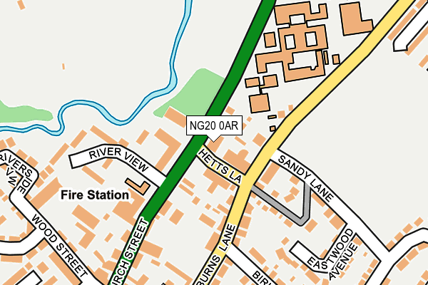 NG20 0AR map - OS OpenMap – Local (Ordnance Survey)