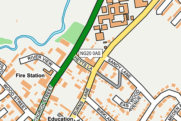 NG20 0AS map - OS OpenMap – Local (Ordnance Survey)
