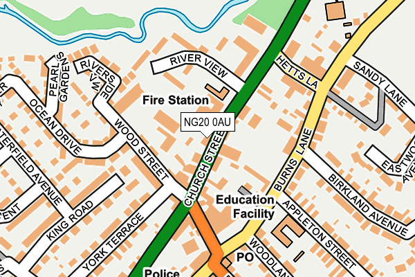 NG20 0AU map - OS OpenMap – Local (Ordnance Survey)