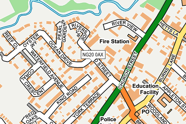 NG20 0AX map - OS OpenMap – Local (Ordnance Survey)