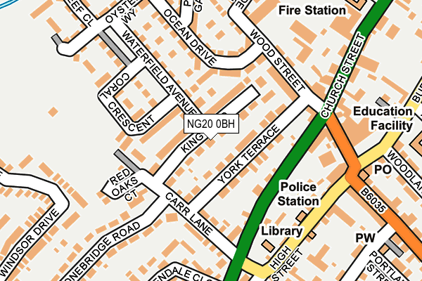 NG20 0BH map - OS OpenMap – Local (Ordnance Survey)